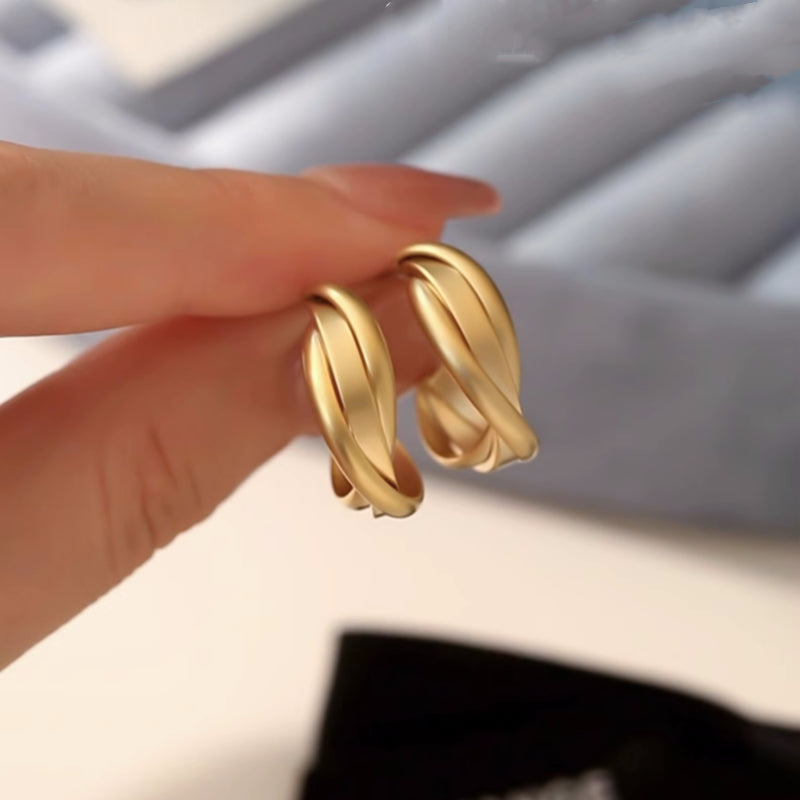 Sterling Silver Twisted Style Earrings