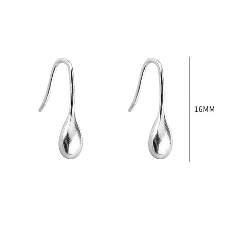 Sterling Silver Water Drop Ear Hook Earrings