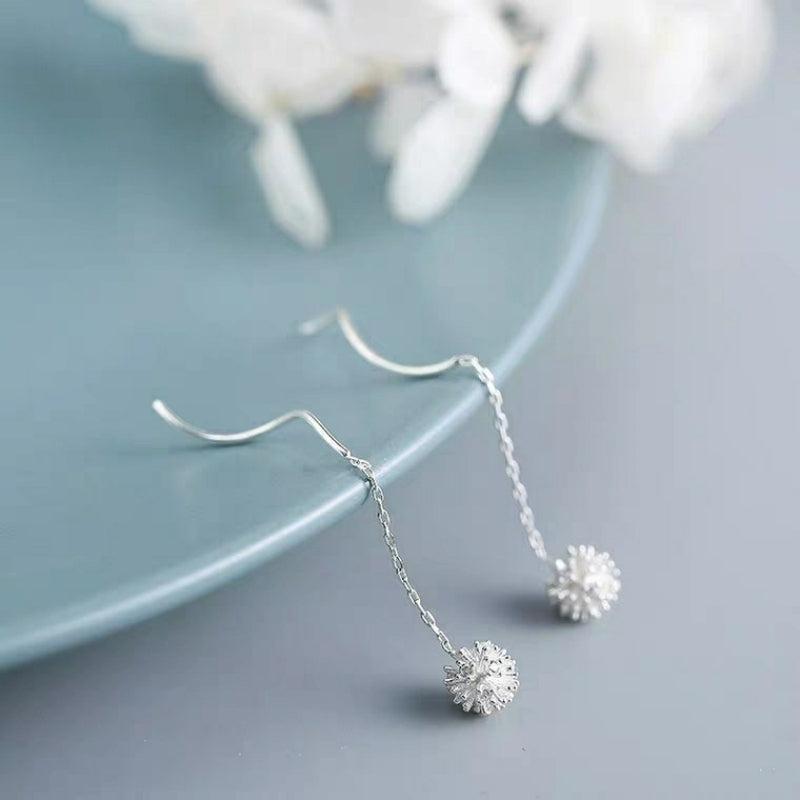Sterling Silver Wavy Elegant Threader Earrings