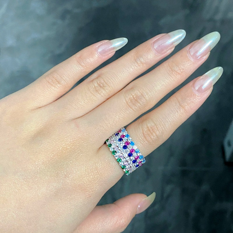 Sterling Silver Zircon Diamond Gemstone Rings