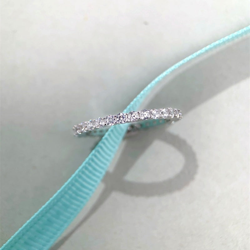 Sterling Silver Zircon Diamond Gemstone Rings