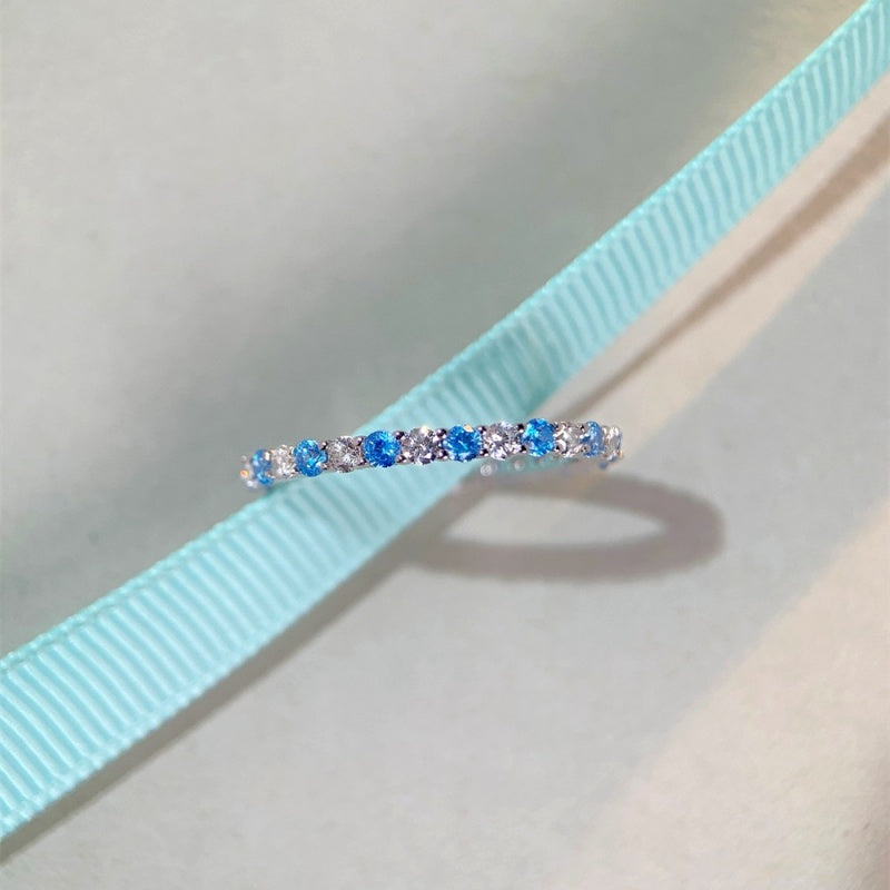 Sterling Silver Zircon Diamond Gemstone Rings