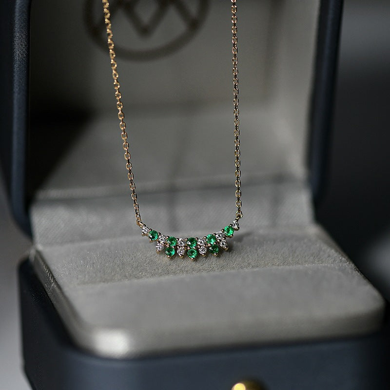 Sterling Silver Zircon Diamond Necklace
