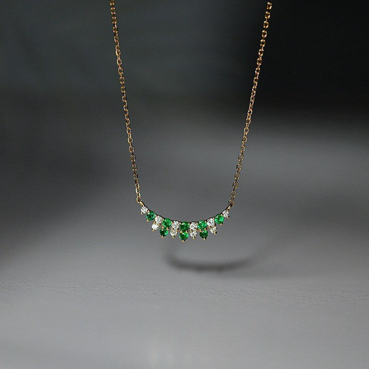 Sterling Silver Zircon Diamond Necklace
