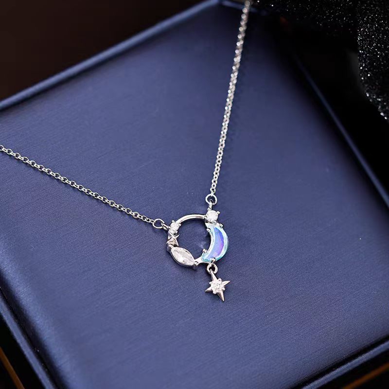 Sterling Silver Zircon Nice to Meet You Necklaces
