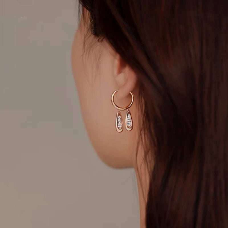 Sterling Silver Zircon Rabbit Earrings