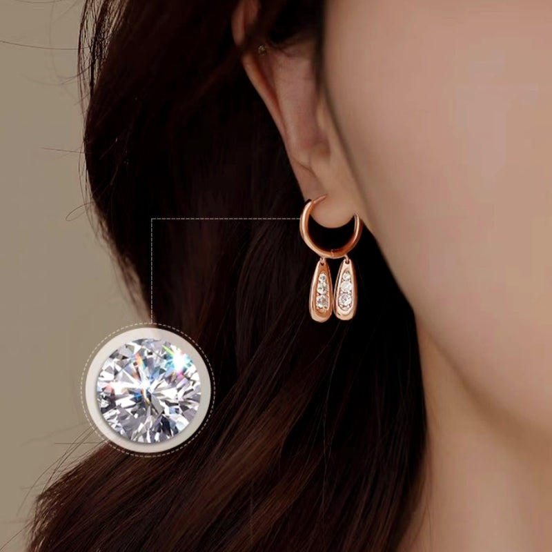 Sterling Silver Zircon Rabbit Earrings