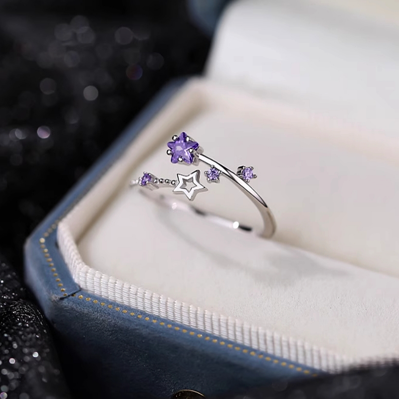 Sterling Silver Zircon Star Rings