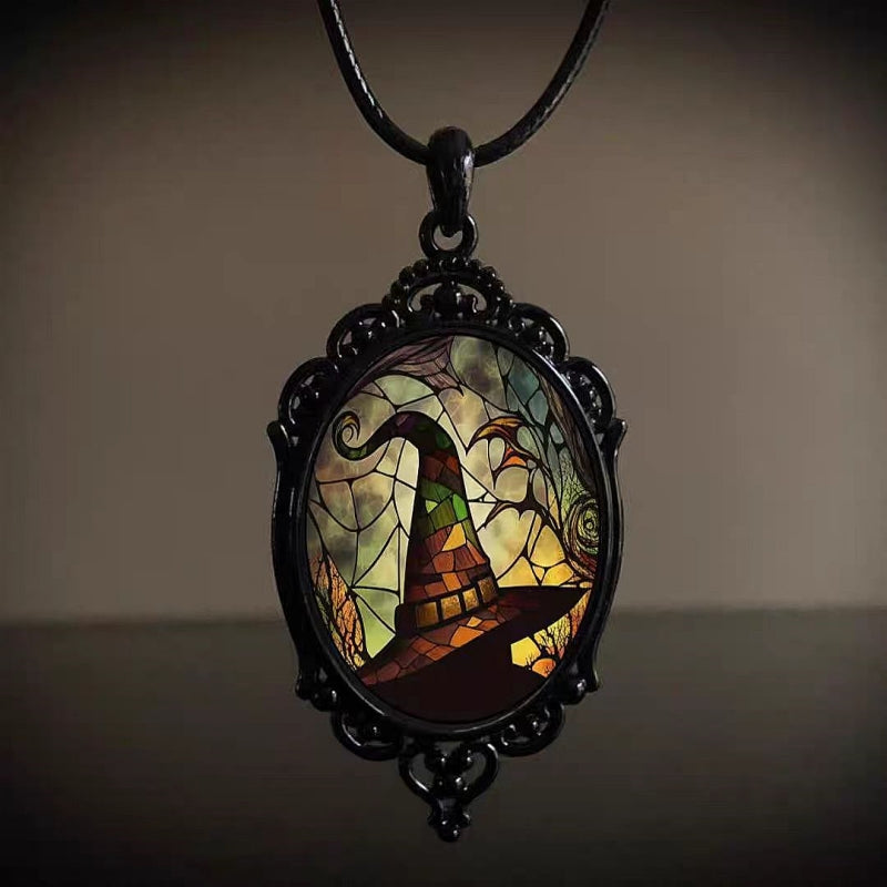 Witch Halloween Pendant Necklaces