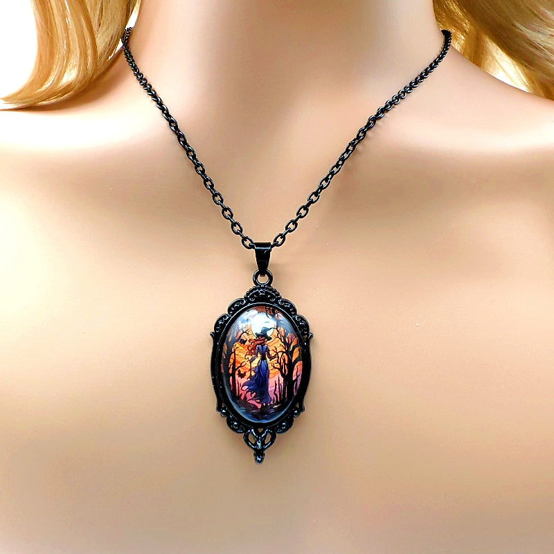 Witch Halloween Pendant Necklaces