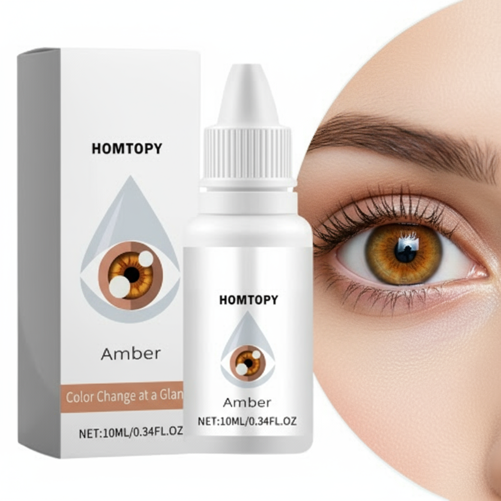 HOMTOPY eye drop bottle and packaging