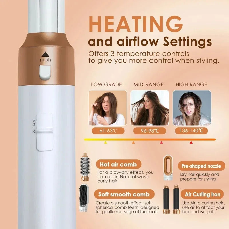 5-in-1 Ionic Hair Styler Pro™ – All-in-One Styling Tool for Healthier, Frizz-Free Hair