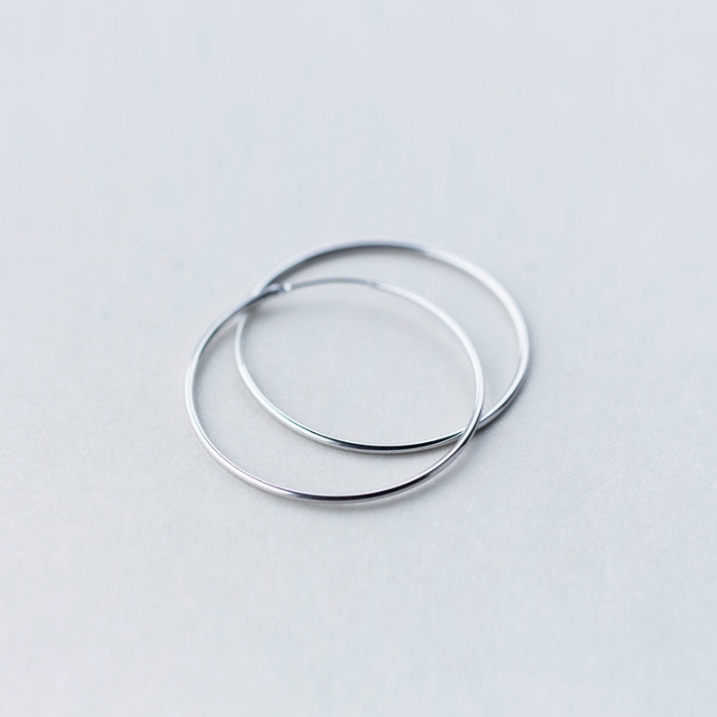 Sterling Silver 40MM Hoop Earrings