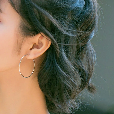 Sterling Silver 40MM Hoop Earrings