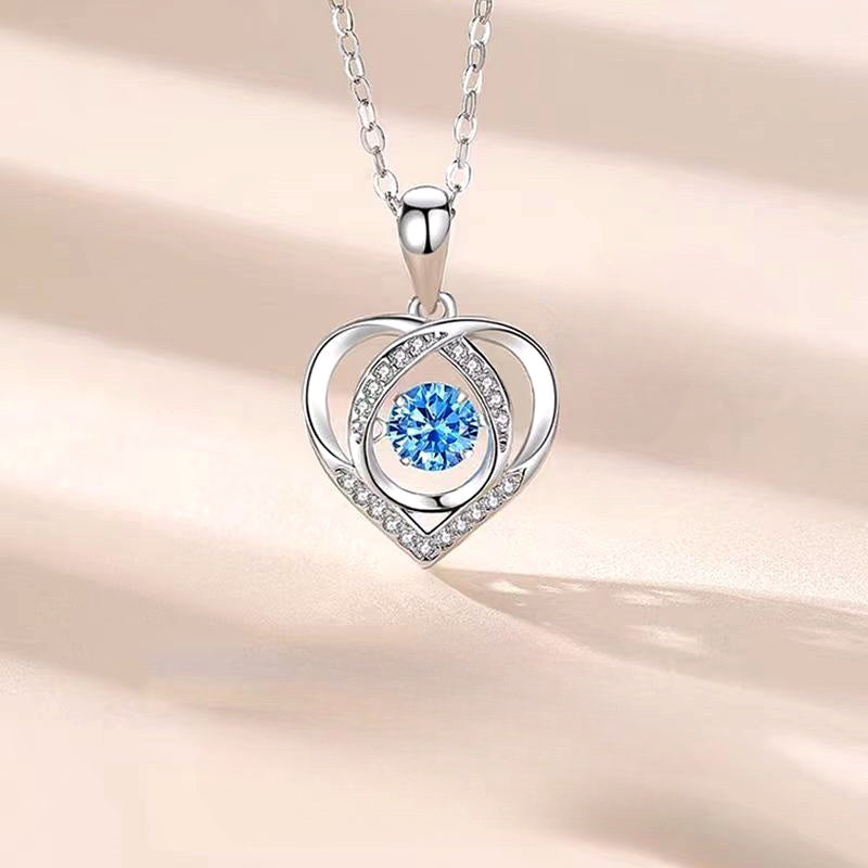 Sterling Silver Luxury Dynamic Heart Necklace