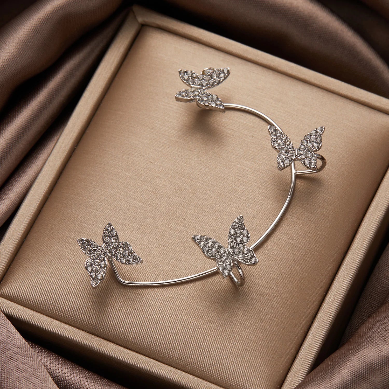 New Silver Butterfly Ear