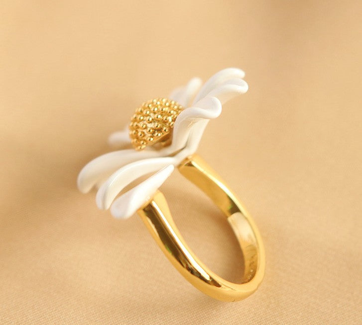24K Gold Plated Summer Daisy Vacation Rings