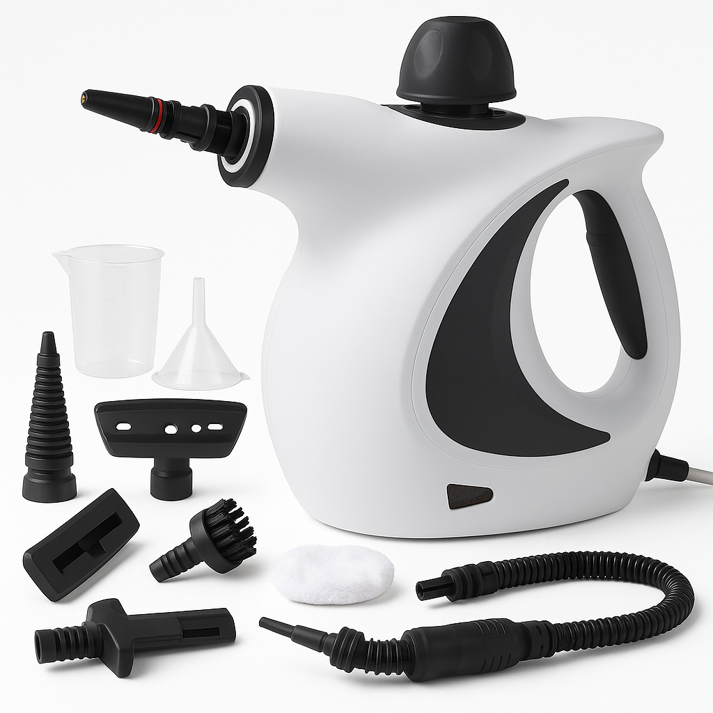 PureSteam Pro -Pressurized Handheld Multi-Surface Natural Steam Cleaner with 12 pcs Accessories