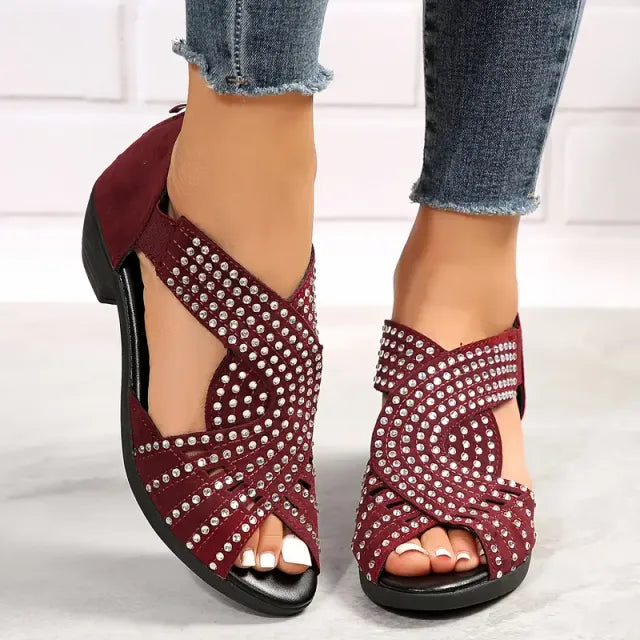 🔥Last Day Promotion 70% OFF🔥GlowStep™ Orthopedic Low Heel Cut-Out Sandals