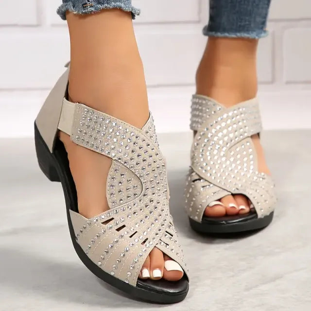 🔥Last Day Promotion 70% OFF🔥GlowStep™ Orthopedic Low Heel Cut-Out Sandals