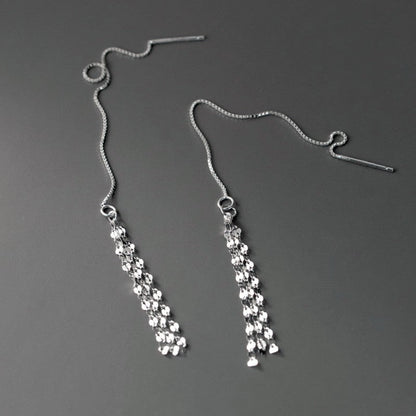 Sterling Silver Chain Threader Earrings