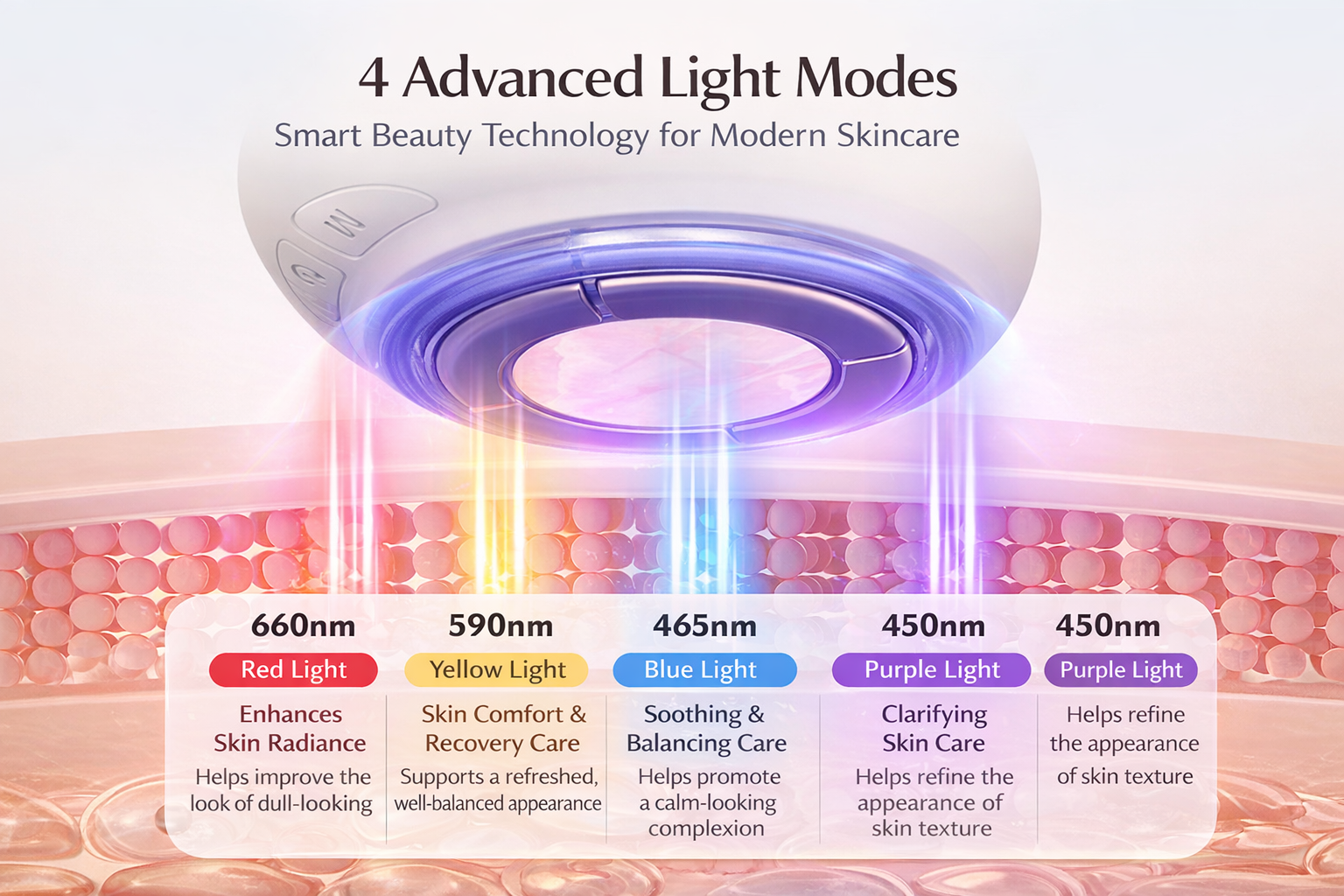 Jade Glow LED Facial Massager – 4 Light Modes for Lift & Glow