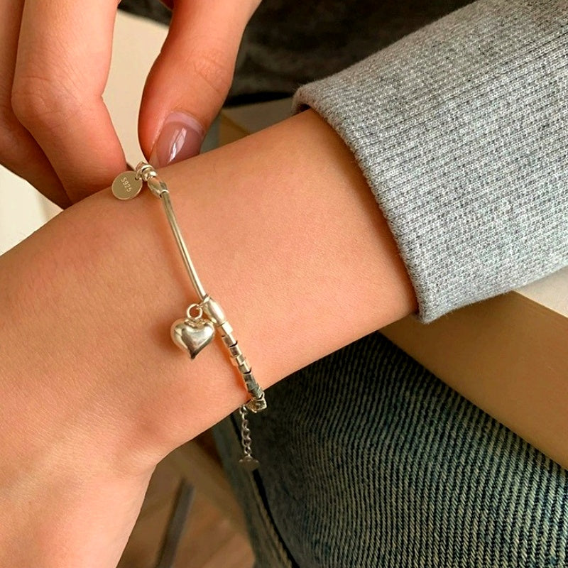 Sterling Silver Luxury Heart Bracelets