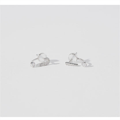 Sterling Silver Asymmetric Question Mark Studs