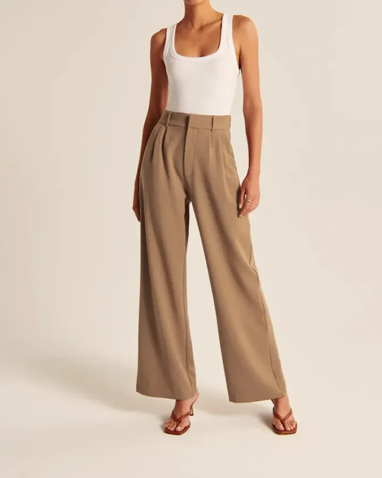 Women's Wide Leg Work Pants | Christmas Sale 50% Off