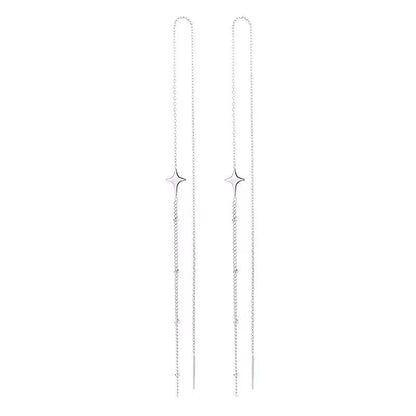 Sterling Silver Long Threader Earrings
