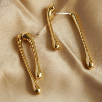 24K Gold-plated Vintage Minimalist Earrings