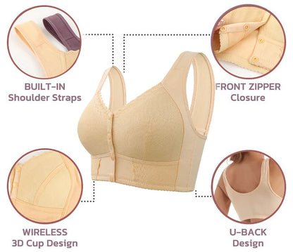 🌹Last Day Sale 80% OFF 🌹2025 New Front Closure Breathable Bra for Seniors