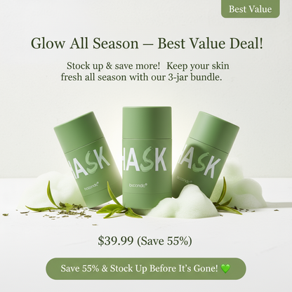 Green Tea Clay Stick – “Deep cleanse, remove blackheads, control oil, brighten skin.
