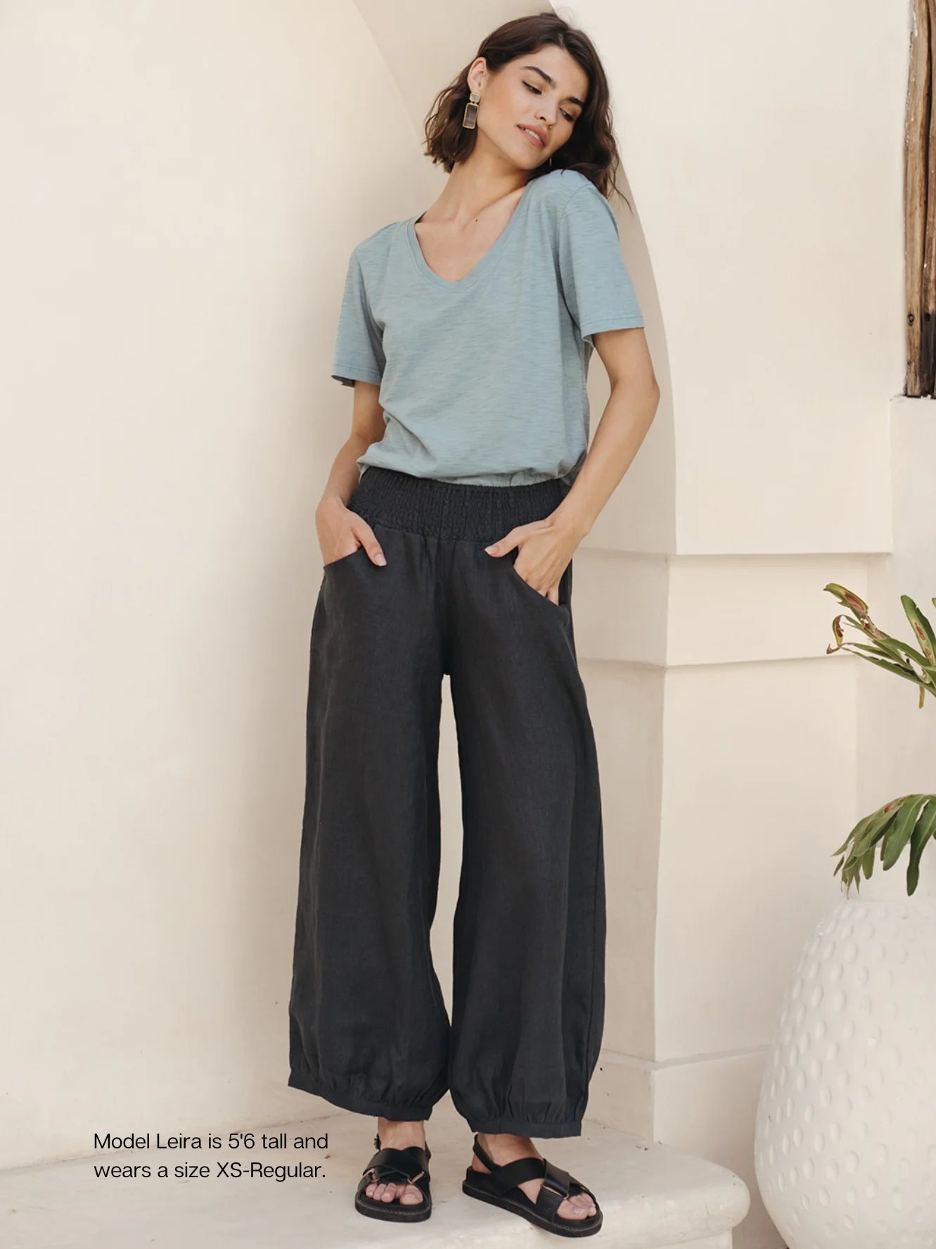 Sadhu French Linen Pants Dusty Pink
