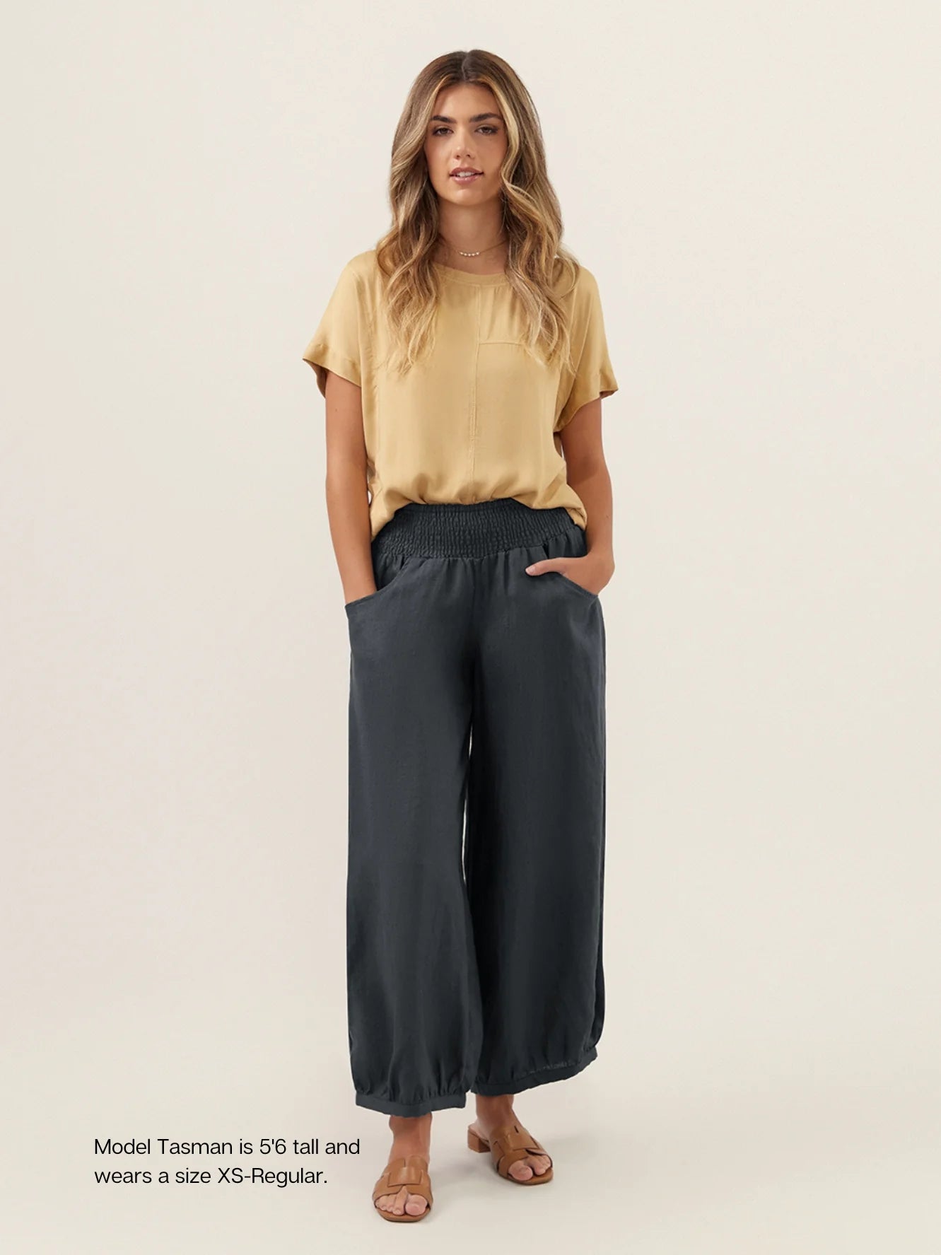 Sadhu French Linen Pants Dusty Pink