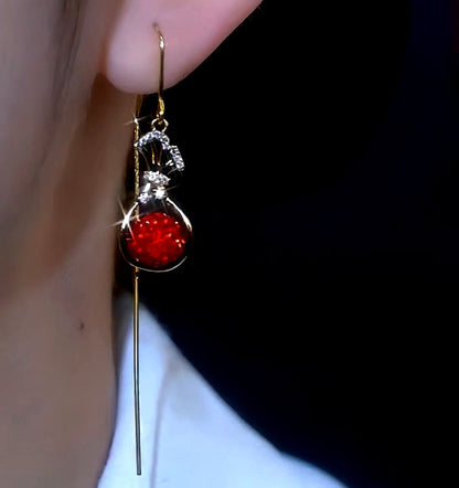 14K Gold-Plated 2025 [lucky bag] Threader Earrings