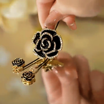 14K Gold-Plated Adjustable Rose Sweater Chain Necklace