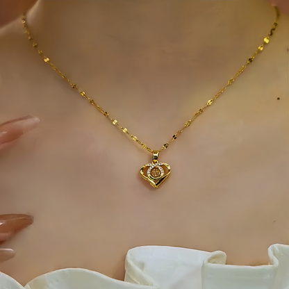 14K Gold-Plated Angel Heart Necklace