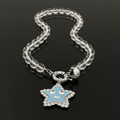 14K Gold-Plated Bead Blue Star Necklaces