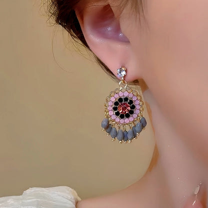 14K Gold-Plated Beaded Tassel Earrings
