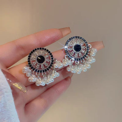 14K Gold-Plated Beaded Tassel Earrings
