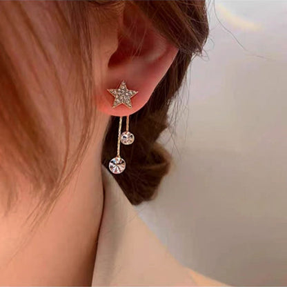 14K Gold-Plated Bling Star Earrings