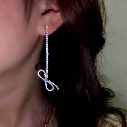 14K Gold-Plated Bow Drop Earrings
