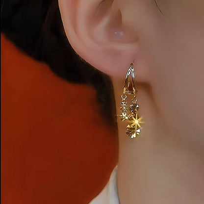 14K Gold-Plated Brown Zircon Tassel Earrings