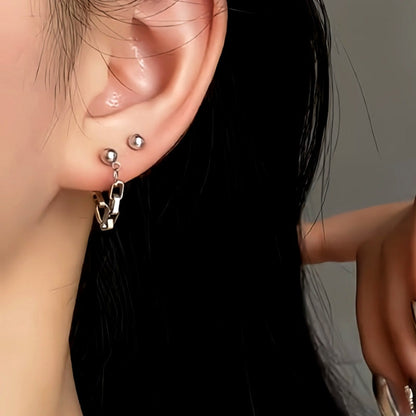14K Gold-Plated Chain Earrings
