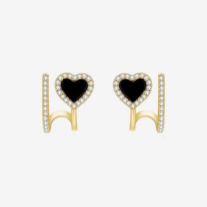 14K Gold-Plated Cherish Heart Studs