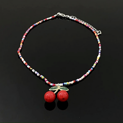 14K Gold-Plated Cherry Beaded Necklaces