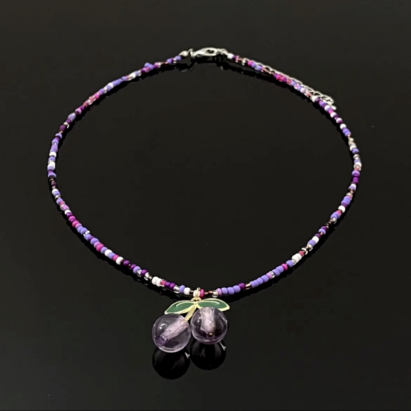 14K Gold-Plated Cherry Beaded Necklaces