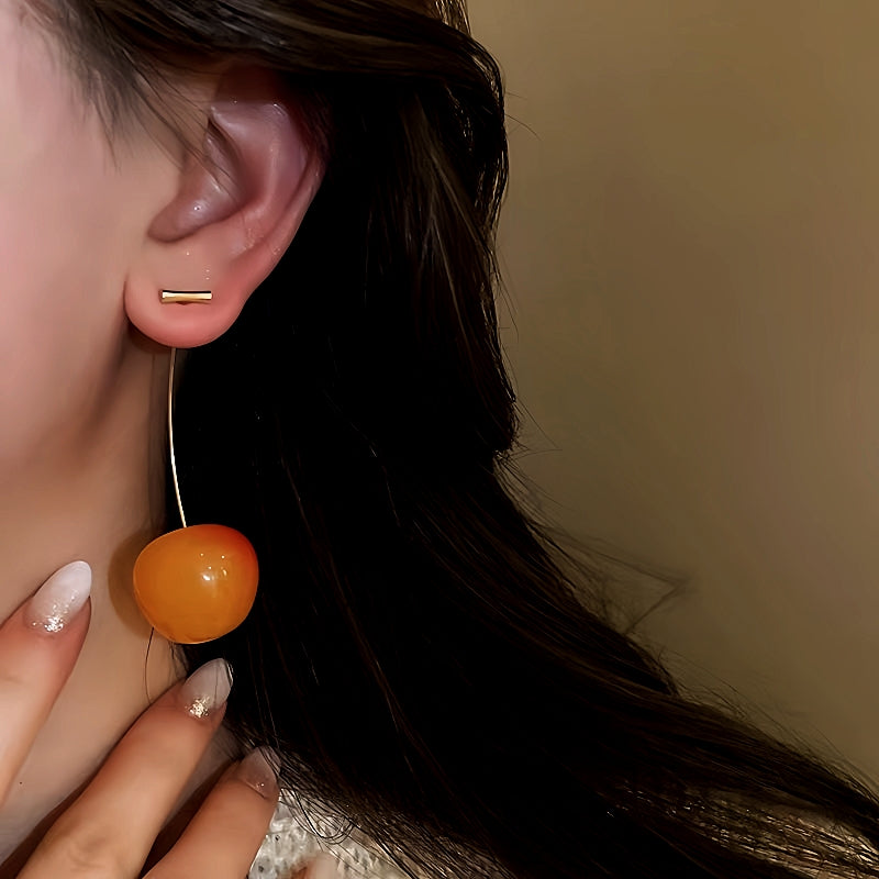14K Gold-Plated Cherry Earrings