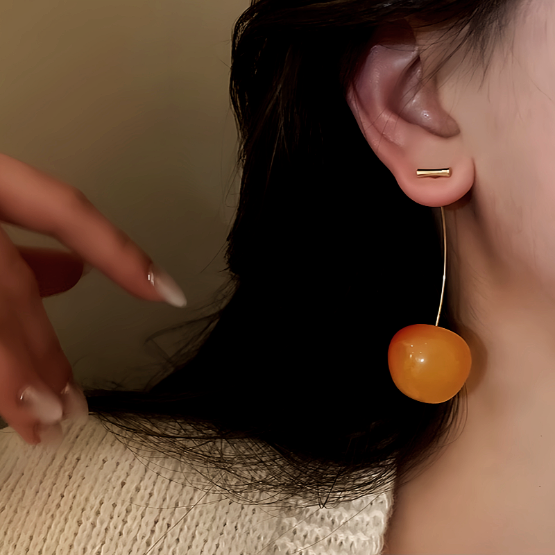 14K Gold-Plated Cherry Earrings